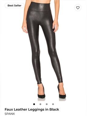 SPANX Faux Leather Leggings — Black